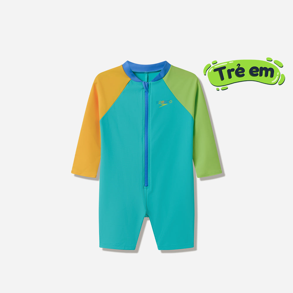 Đồ Bơi Một Mảnh Chống Nắng Trẻ Em Speedo Long Sleeve Colorblock Zip - Nhiều Màu - Supersports Vietnam