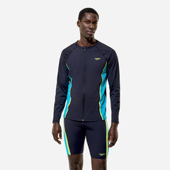 Áo Bơi Chống Nắng Nam Speedo Hyperboom Splice Zip - Xanh Navy