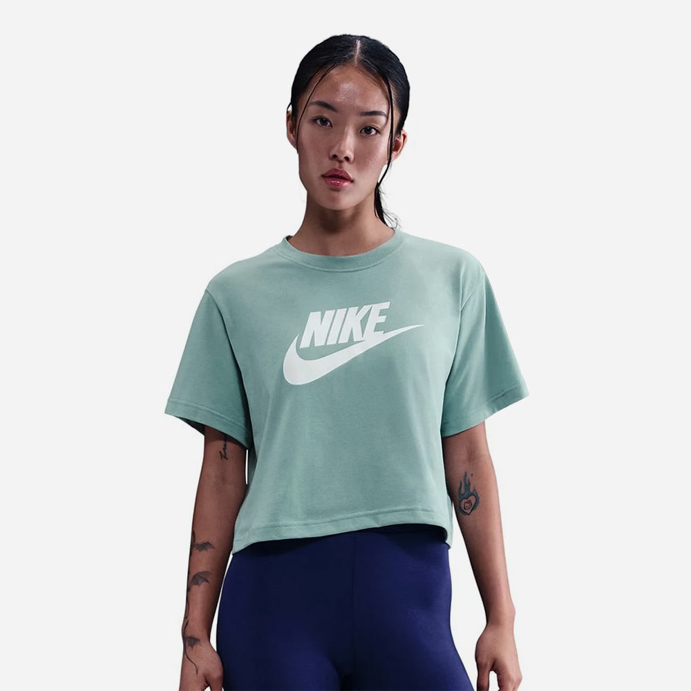 Áo Crop-Top Nữ Nike Sportswear Essential - Xanh Mint