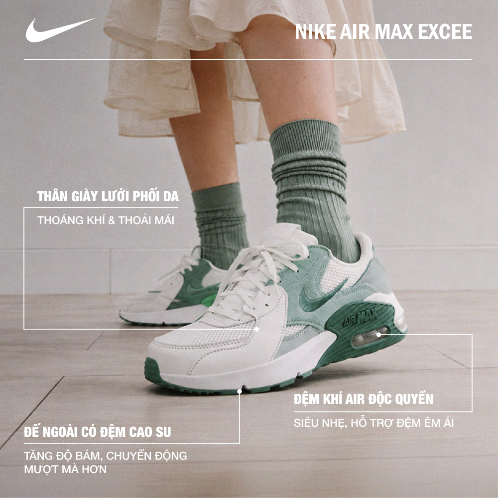 Giày Sneaker Nữ Nike Air Max Excee - Xanh Mint - Supersports Vietnam