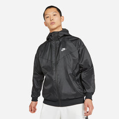 Men's Nike Wind Runner Hooded Jacket - Black