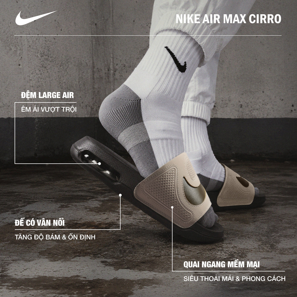 Dép Quai Ngang Nam Nike Air Max Cirro - Nâu - Supersports Vietnam