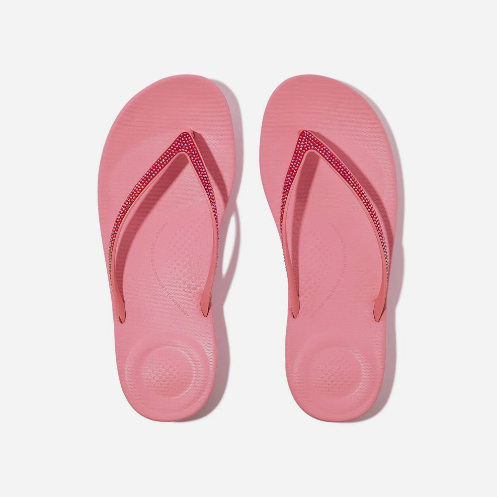 Dép Xỏ Ngón Nữ Fitflop Iqushion Ombre Sparkles - Hồng - Supersports Vietnam