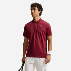 Men's Nike Court Dri-Fit Tennis Solid Polo Shirt - Red