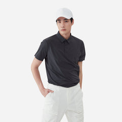 Áo Đánh Golf Nam Descente Spirit Print Point Sleeve - Xám - Supersports Vietnam