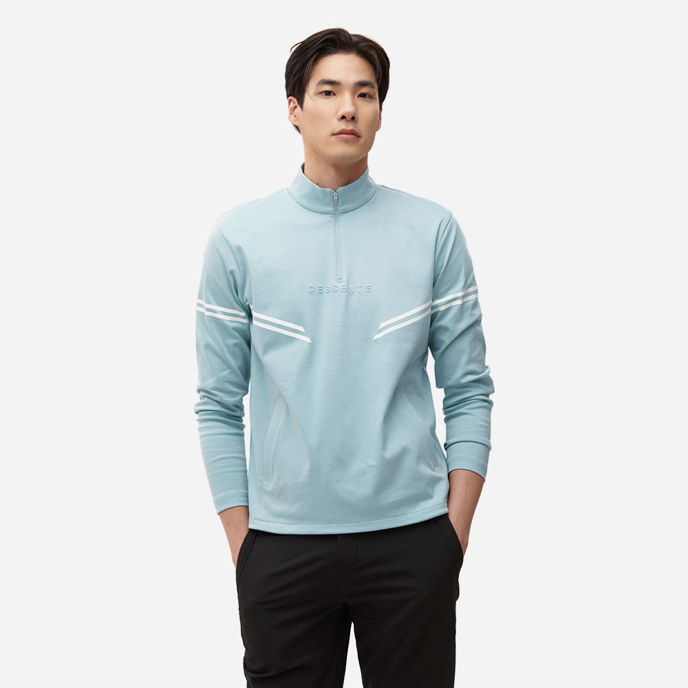 Áo Đánh Golf Nam Descente Spirit Printing Loosefit Half Neck - Xanh Dương - Supersports Vietnam