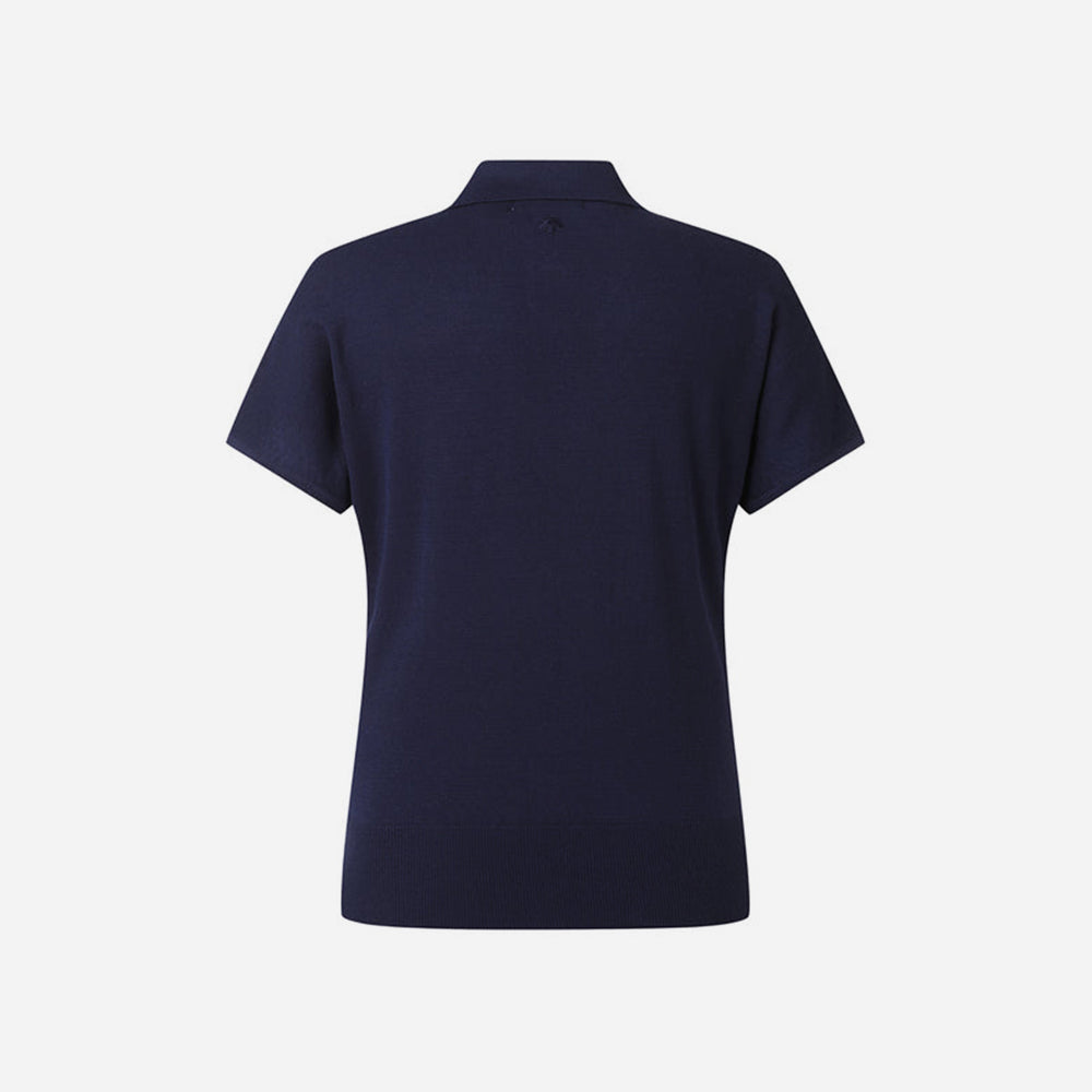 Áo Đánh Golf Nữ Descente Sleeve Knit - Xanh Navy - Supersports Vietnam