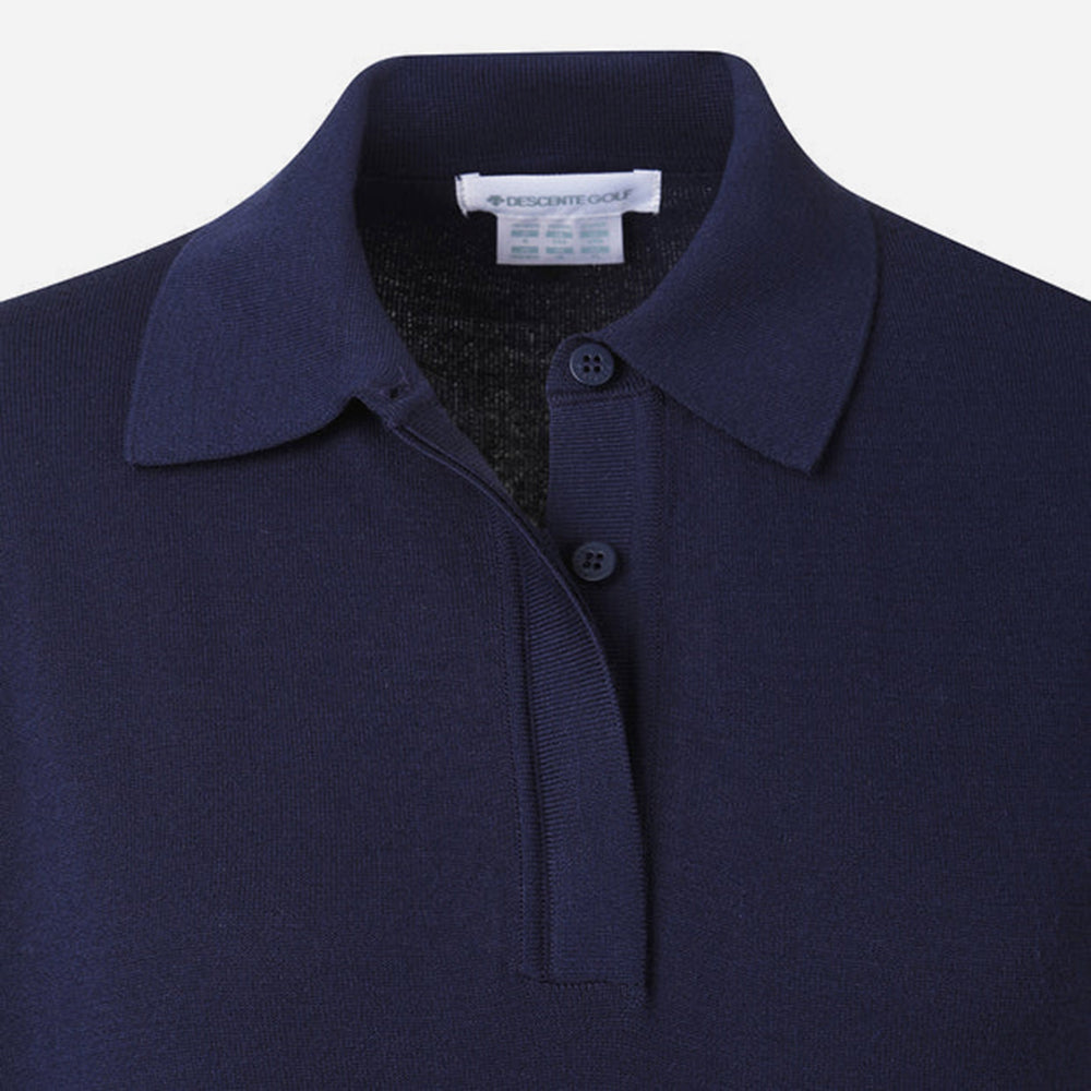 Áo Đánh Golf Nữ Descente Sleeve Knit - Xanh Navy - Supersports Vietnam