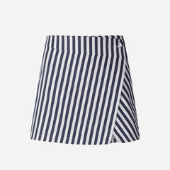 Women's Descente Pinstripe Wrap Skirt - Navy