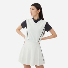 Áo Đánh Golf Nữ Descente Front Patterned Jacquard Sleeveless - Be - Supersports Vietnam
