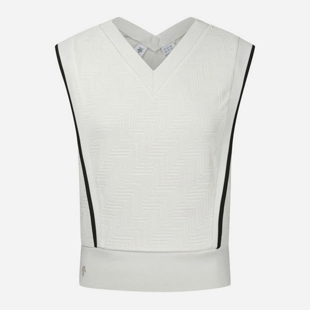 Áo Đánh Golf Nữ Descente Front Patterned Jacquard Sleeveless - Be - Supersports Vietnam