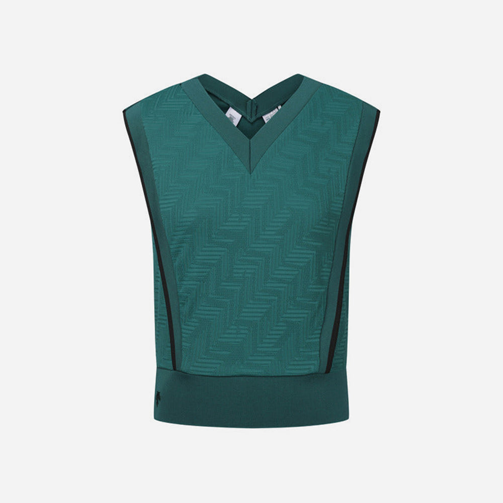 Áo Đánh Golf Nữ Descente Front Patterned Jacquard Sleeveless - Xanh Lá - Supersports Vietnam
