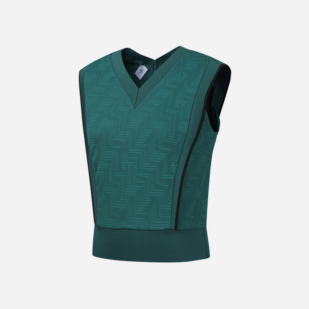 Áo Đánh Golf Nữ Descente Front Patterned Jacquard Sleeveless - Xanh Lá - Supersports Vietnam
