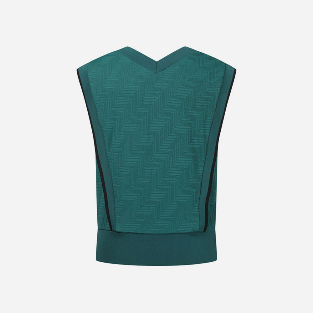 Áo Đánh Golf Nữ Descente Front Patterned Jacquard Sleeveless - Xanh Lá - Supersports Vietnam