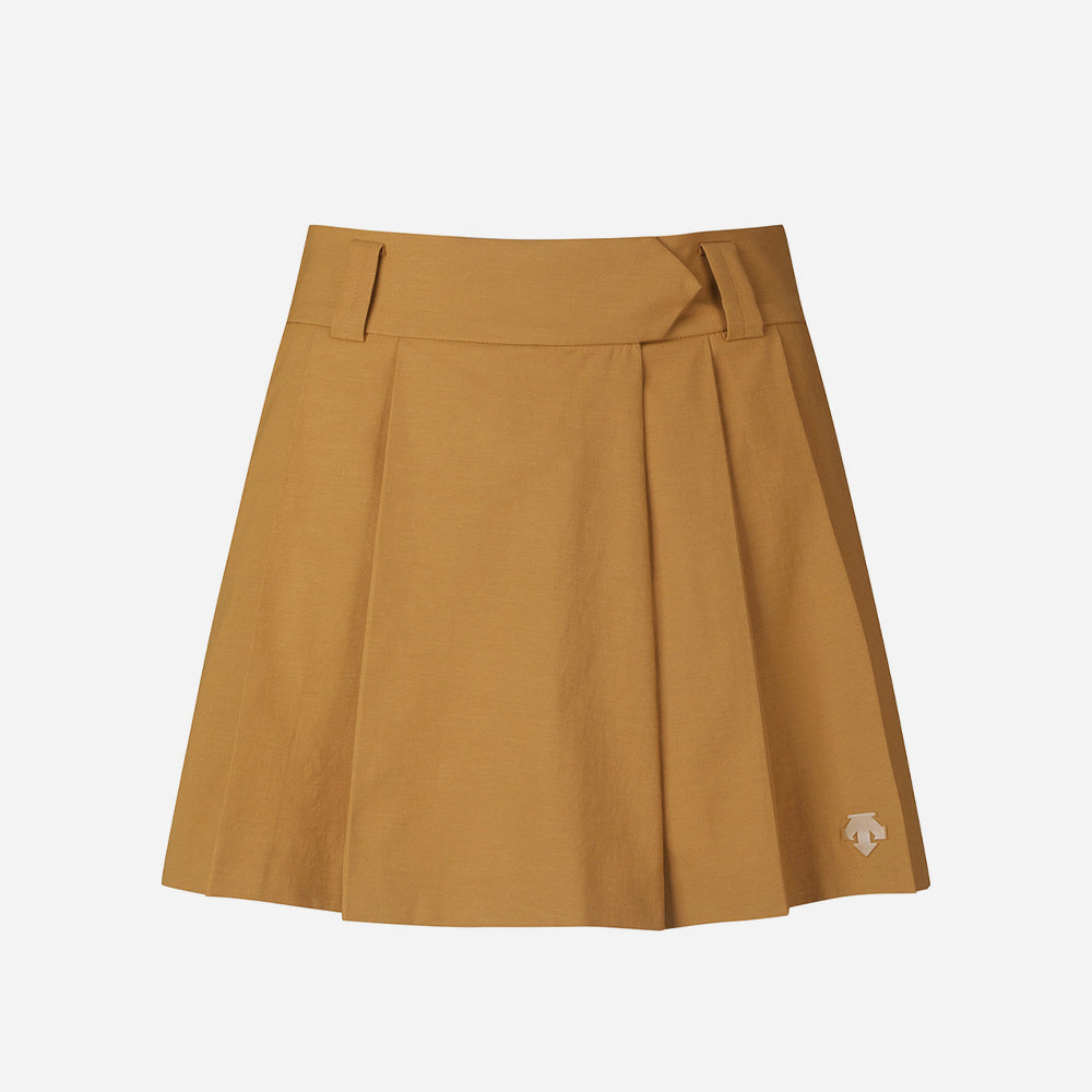 Quần Ngắn Golf Nữ Descente Spirit Hot Summer Woven Linen - Nâu - Supersports Vietnam