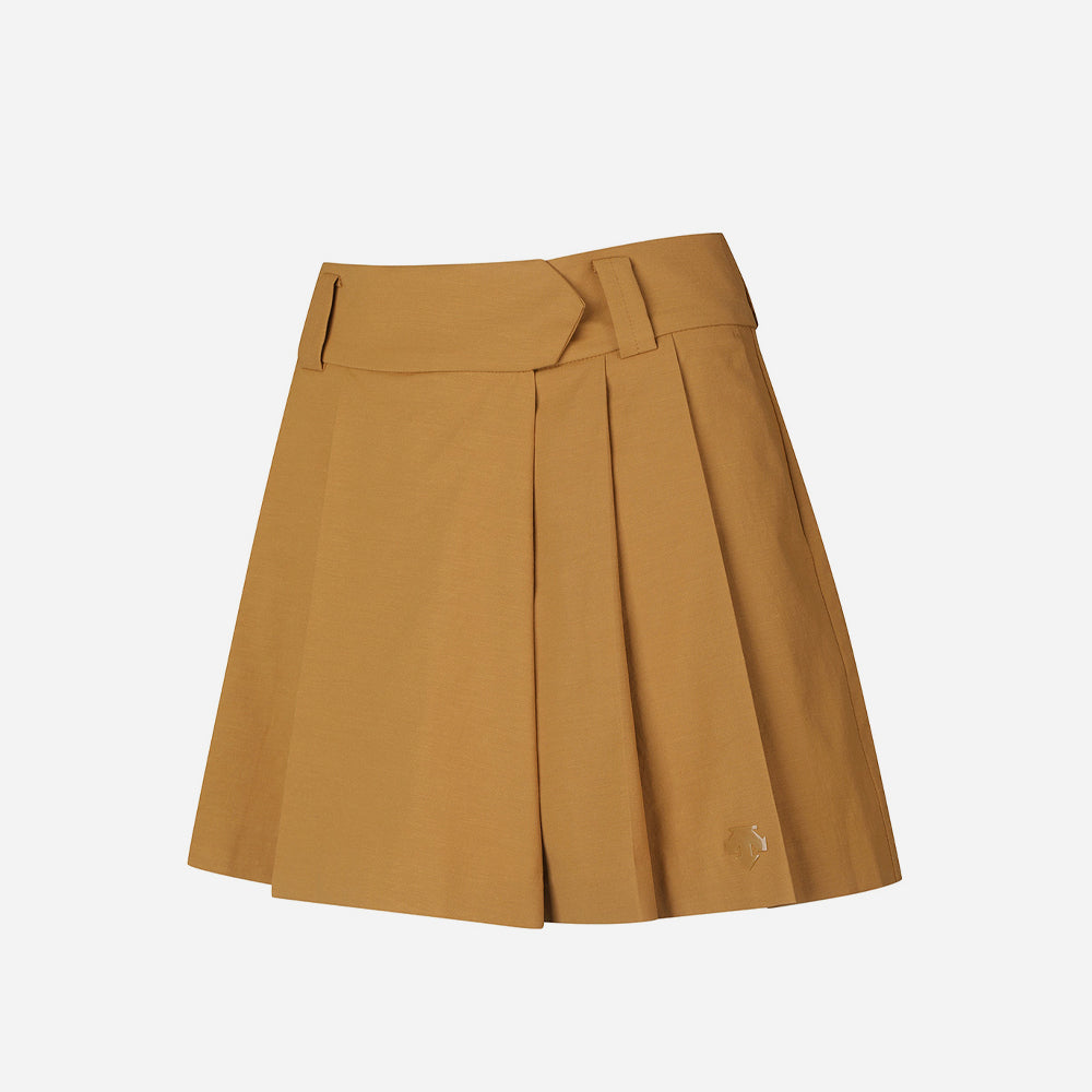 Quần Ngắn Golf Nữ Descente Spirit Hot Summer Woven Linen - Nâu - Supersports Vietnam