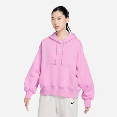 Women's Nike Phoenix Fleece Pullover Hoodies - Pink