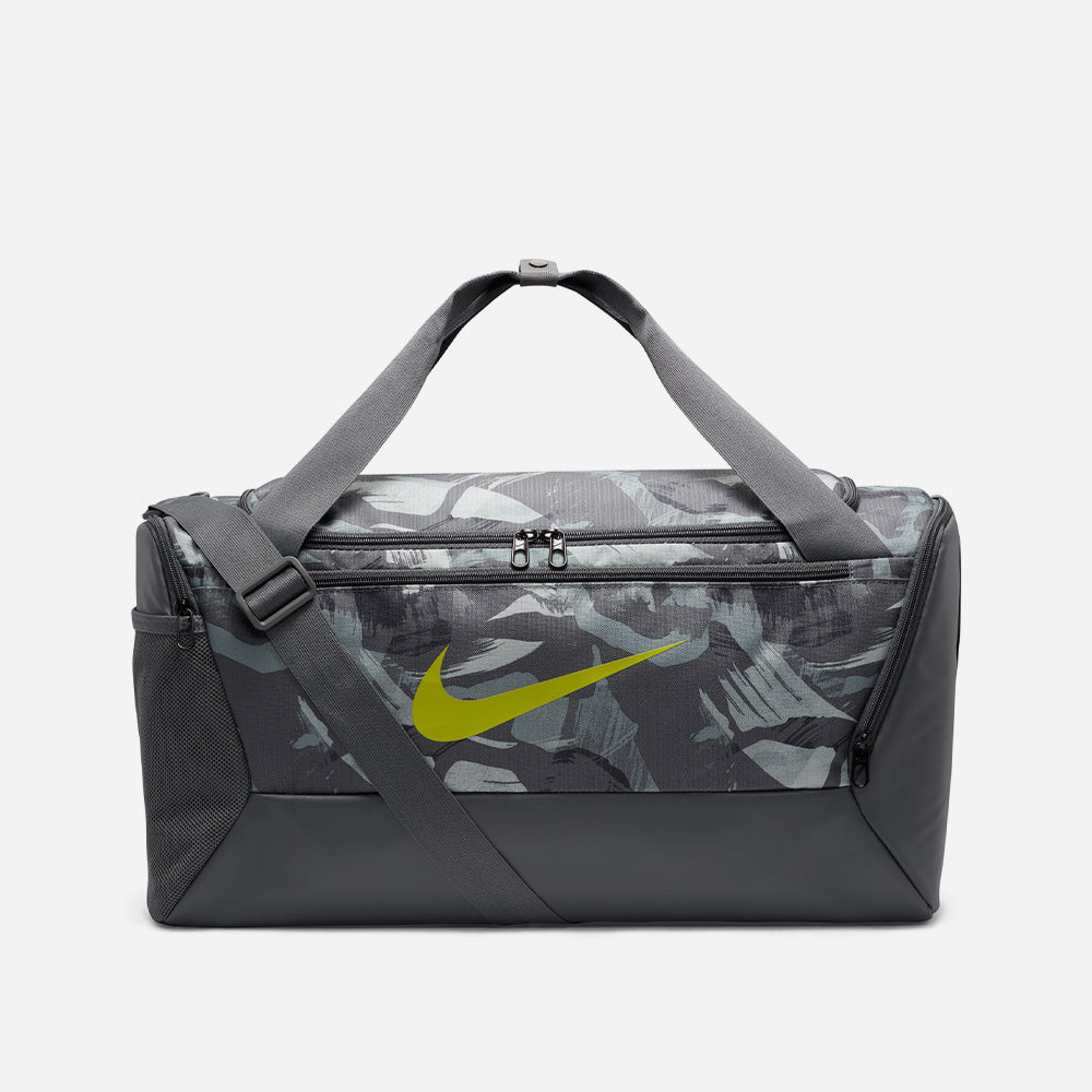 Nike Brasilia - Printed Duffel Duffle Bag - Gray