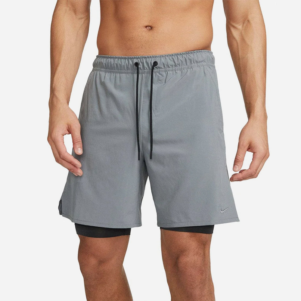 Quần Ngắn Thể Thao Nam Nike Unlimited Dri-Fit 7 Inch 2-In-1 - Xám - Supersports Vietnam