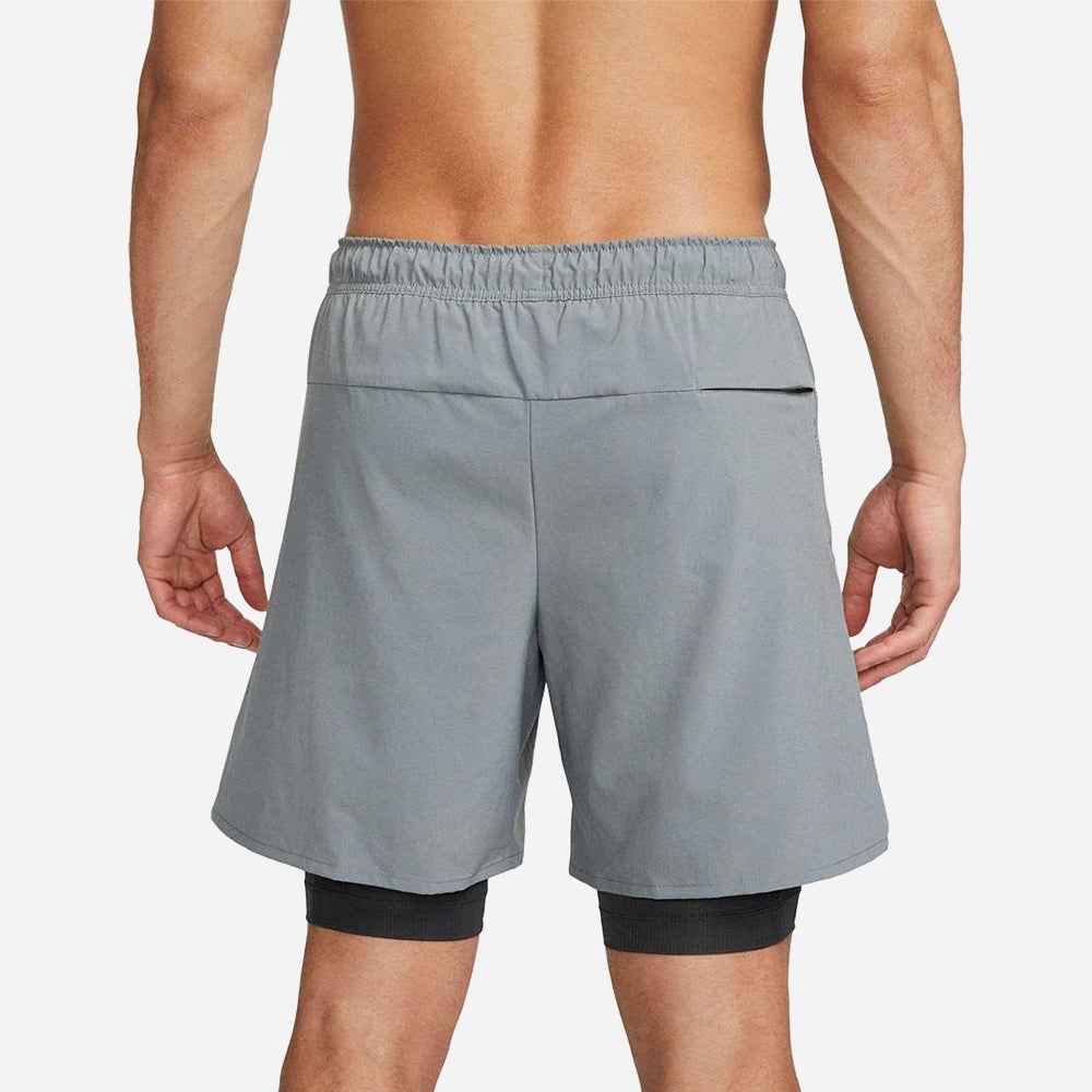 Quần Ngắn Thể Thao Nam Nike Unlimited Dri-Fit 7 Inch 2-In-1 - Xám - Supersports Vietnam