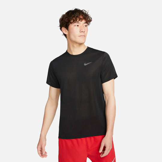 Men's Nike Dri-Fit Miler Running T-Shirt - Black