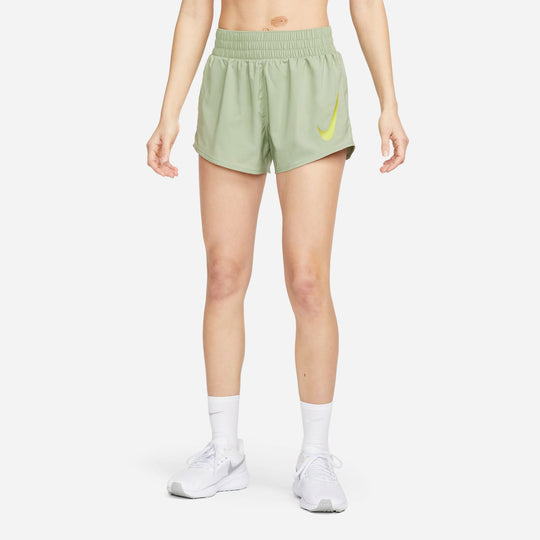 Women's Nike Swoosh Brief-Lined Running 
 Shorts - Green