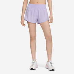 Women's Nike Mid-Rise Brief-Lined Shorts - Purple