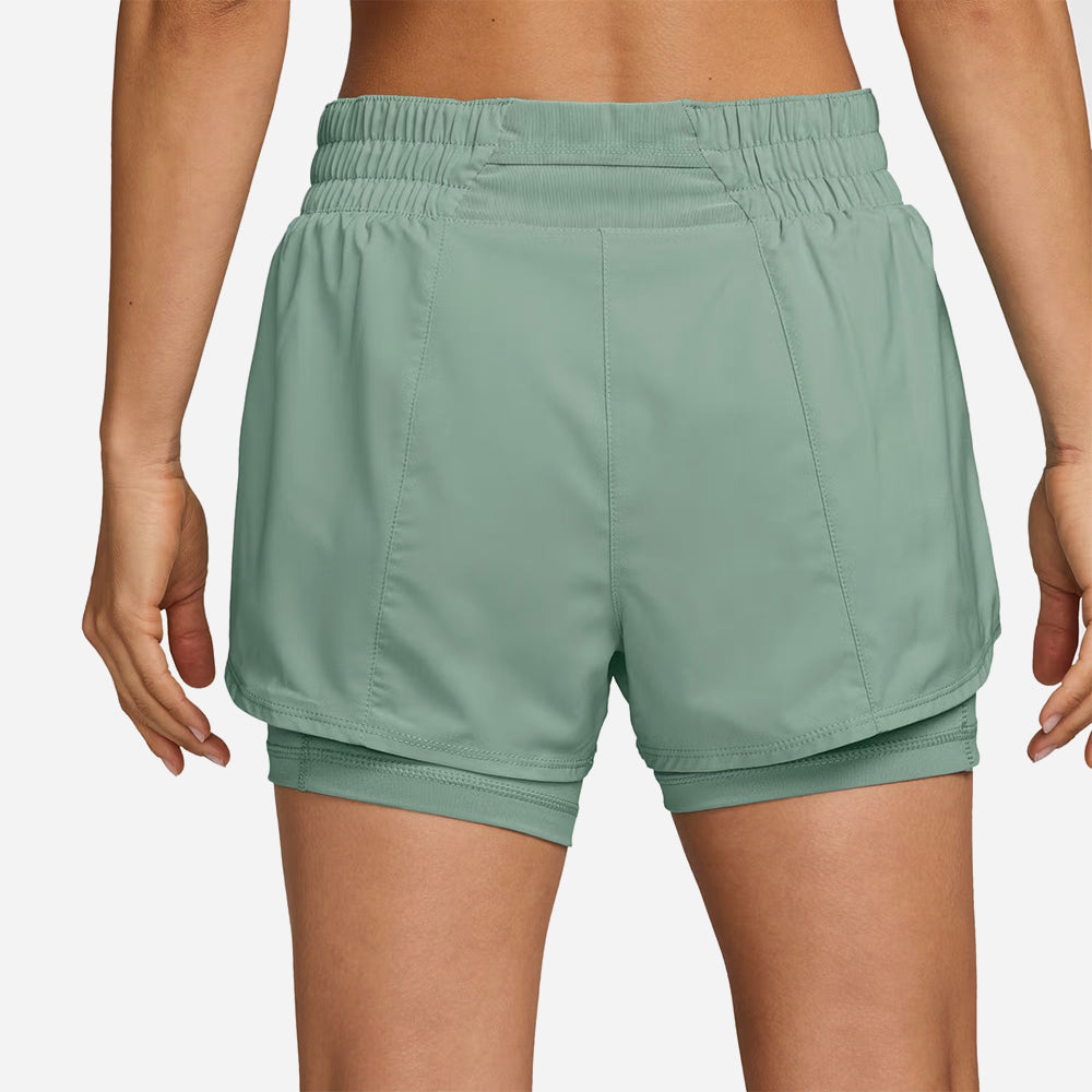 Quần Ngắn Thể Thao Nữ Nike Dri-Fit One Mid-Rise 3 Inch 2-In-1 - Xanh Lá - Supersports Vietnam