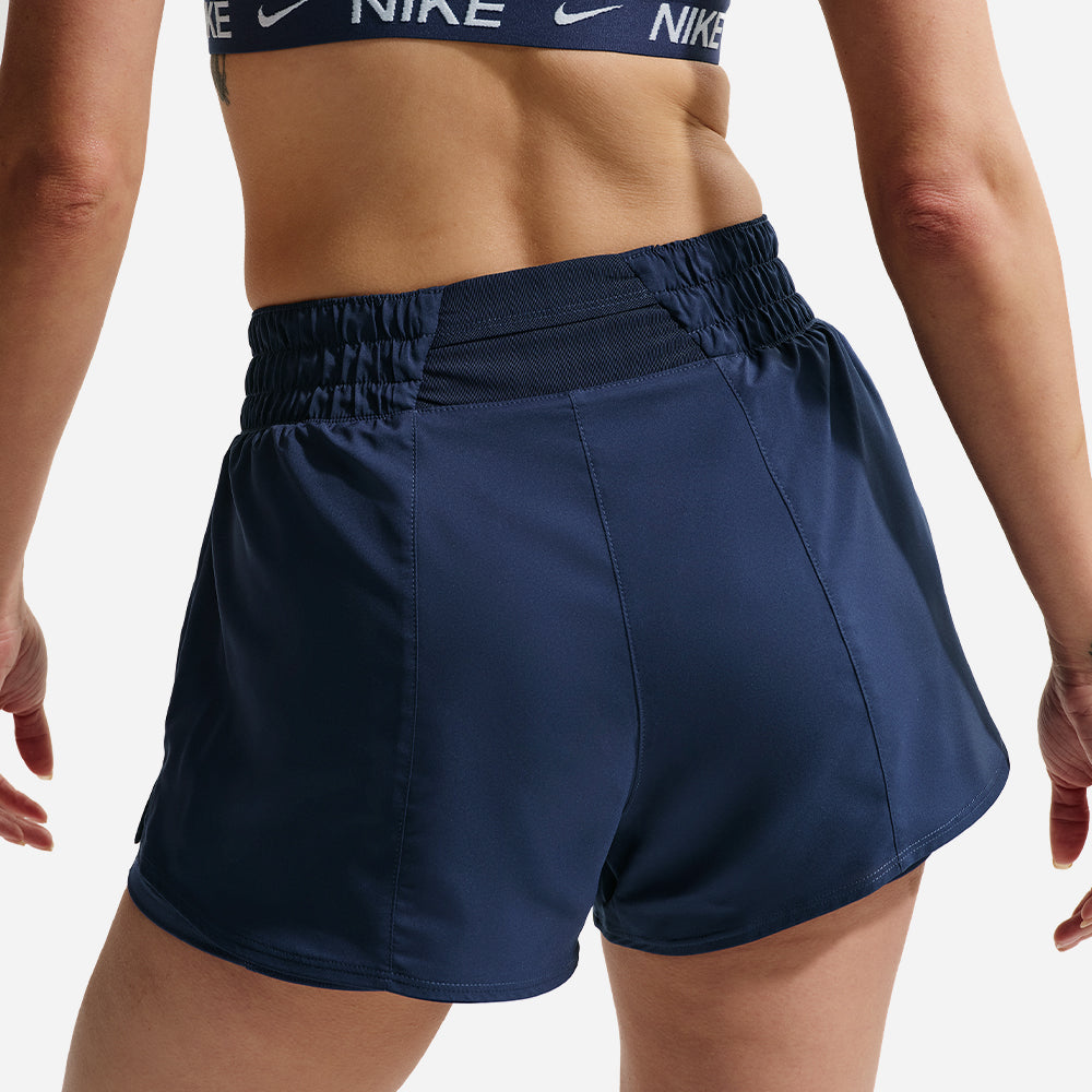 Quần Ngắn Thể Thao Nữ Nike Dri-Fit One Mid-Rise 3 Inch 2-In-1 - Xanh Navy - Supersports Vietnam