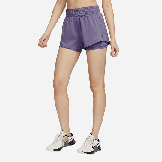 Women's Nike Dri-Fit One Mid-Rise Shorts - Purple