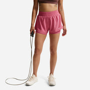 Quần Ngắn Thể Thao Nữ Nike Dri-Fit One Mid-Rise 3 Inch 2-In-1 - Hồng
