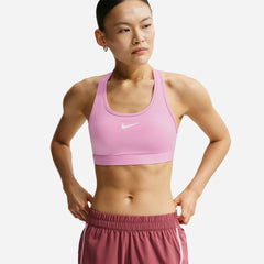 Áo Bra Thể Thao Nữ Nike Swoosh Medium-Support - Hồng - Supersports Vietnam