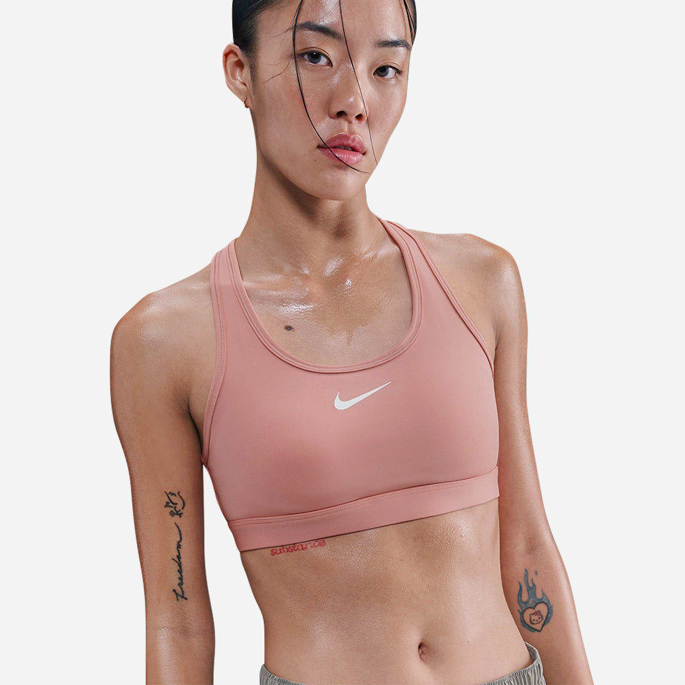 Áo Bra Thể Thao Nữ Nike Swoosh Medium-Support - Hồng - Supersports Vietnam