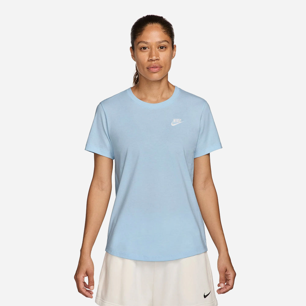 Áo Thun Nữ Nike Sportswear Club Essentials - Xanh Dương - Supersports Vietnam
