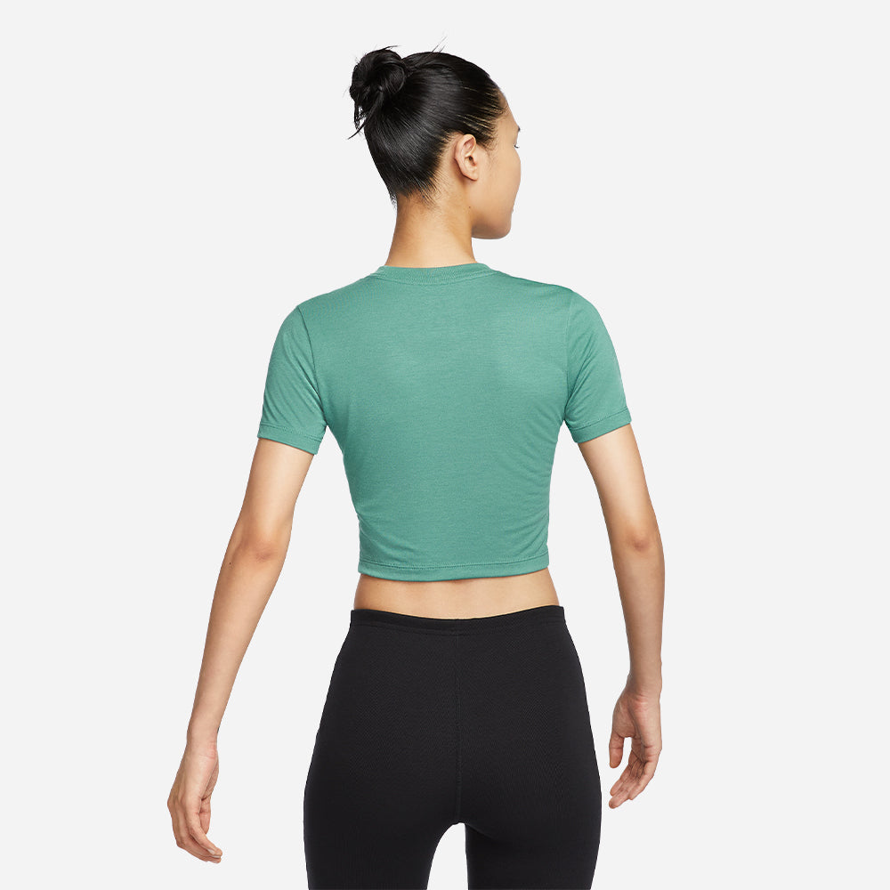 Áo Crop-Top Nữ Nike As Essential Slim Fit - Xanh Lá - Supersports Vietnam