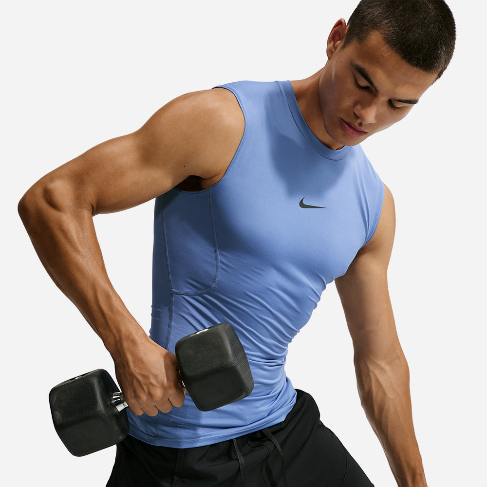 Áo Ba Lỗ Nam Nike Pro Dri-Fit Tight Sleeveless Fitness - Xanh Dương - Supersports Vietnam