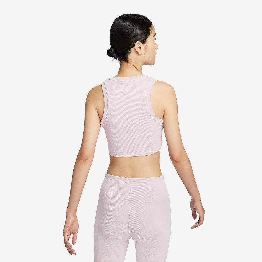 Áo Ba Lỗ Nữ Nike Essential Ribbed - Hồng - Supersports Vietnam