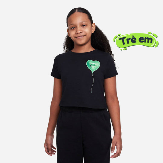 Áo Tay Ngắn Thời Trang Trẻ Em Nike Sportswear - Đen