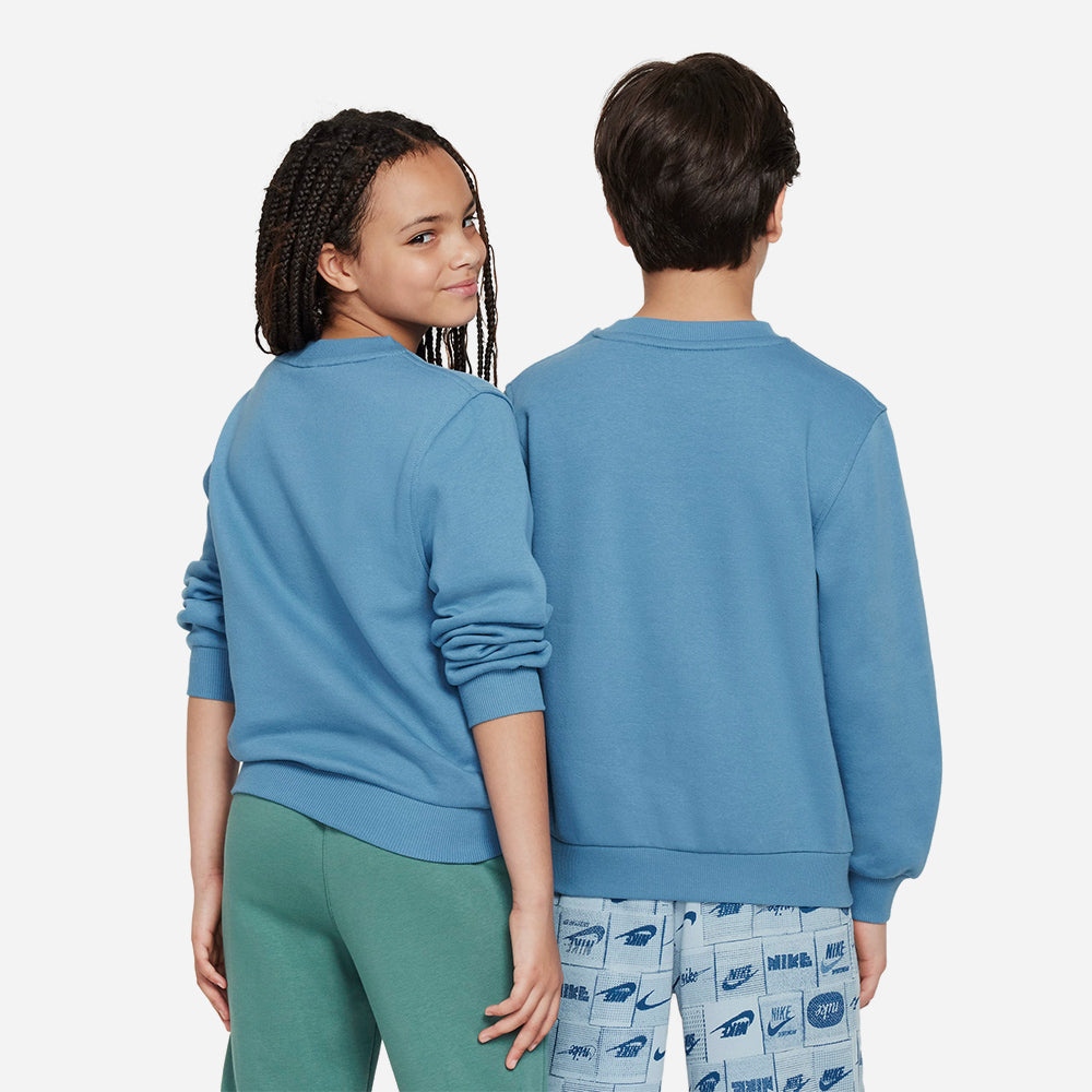 Áo Nỉ Trẻ Em Nike Club Fleece Crew - Xanh Dương - Supersports Vietnam