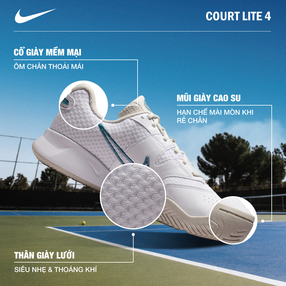Giày Tennis Nam Nike Court Lite 4 - Hồng - Supersports Vietnam