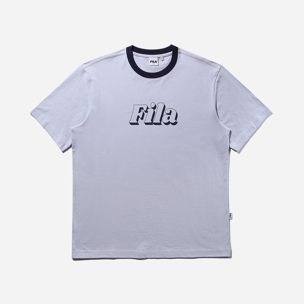 Áo Thun Tay Ngắn Unisex Fila Color Matching Point Short Sleeve - Xám - Supersports Vietnam