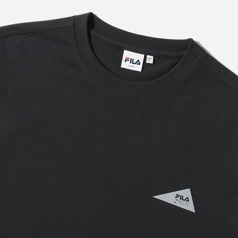 Áo Thun Tay Ngắn Unisex Fila Tech Logo Short Sleeve - Đen - Supersports Vietnam