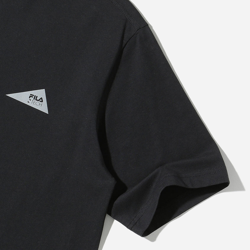 Áo Thun Tay Ngắn Unisex Fila Tech Logo Short Sleeve - Đen - Supersports Vietnam