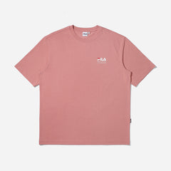 Áo Thun Tay Ngắn Unisex Fila Linear Italy Basic Loose Fit Short Sleeve - Hồng - Supersports Vietnam