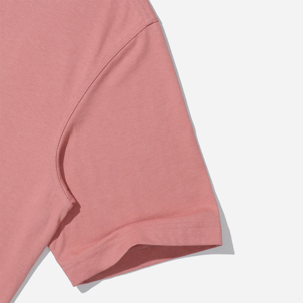 Áo Thun Tay Ngắn Unisex Fila Linear Italy Basic Loose Fit Short Sleeve - Hồng - Supersports Vietnam