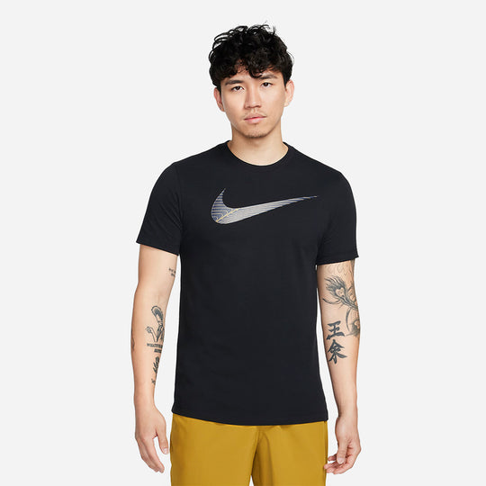 Men's Nike Dri-Fit Swoosh T-Shirt - Black