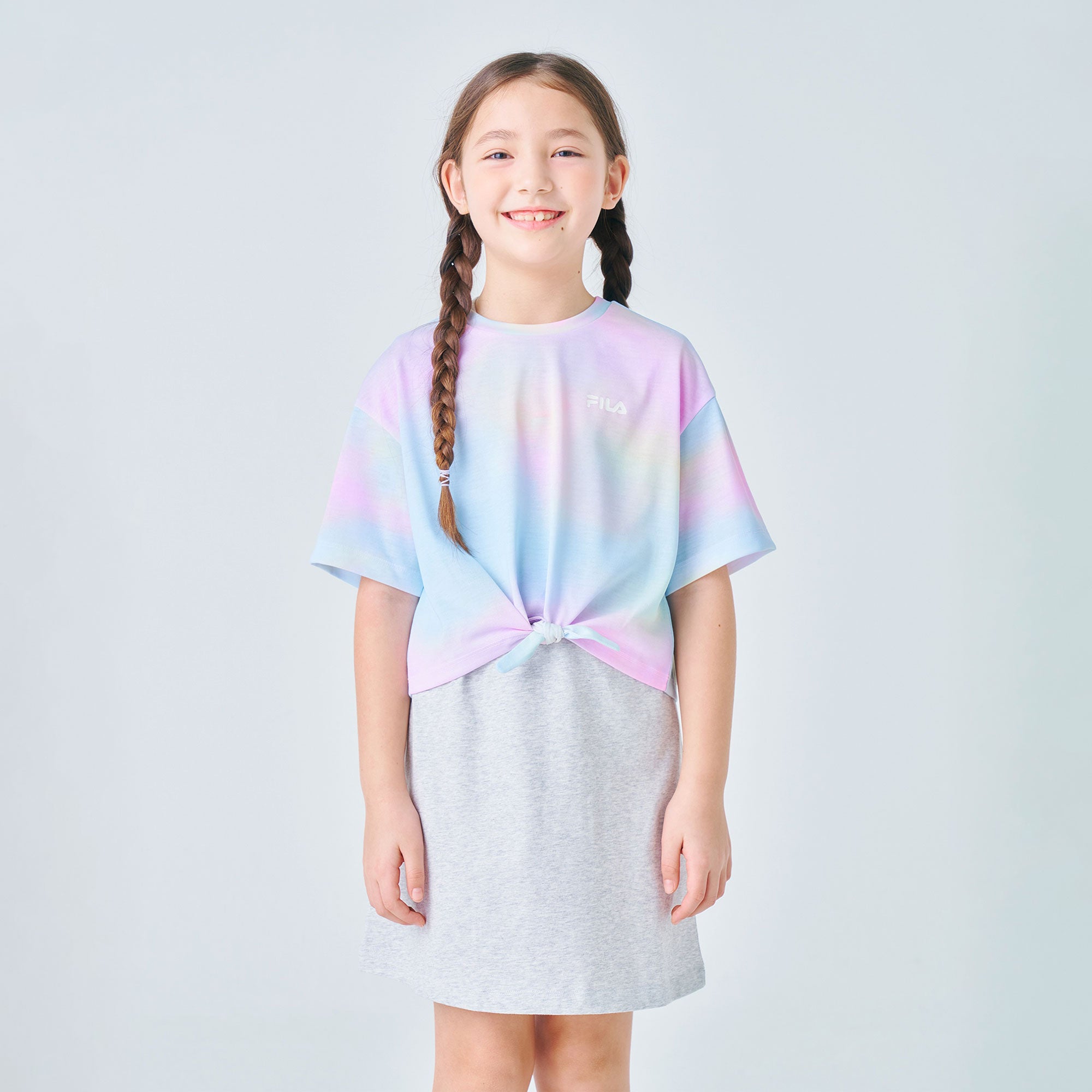 Áo Thun Tay Ngắn Thời Trang Trẻ Em Fila Girl Crop Dyeing - Supersports Vietnam