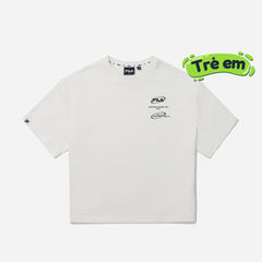 Kids' Fila Colorful Small Logo Fila T-Shirt - White