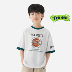 Áo Thun Tay Ngắn Trẻ Em Fila Basketball Graphic - Trắng