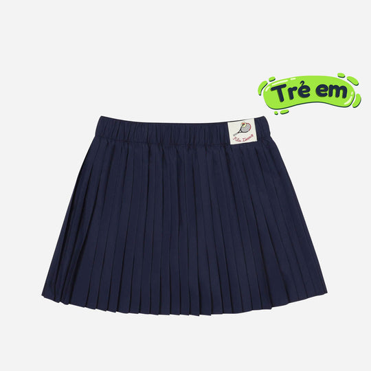 Girls' Fila Tennis Line Pleats Skirt - Navy